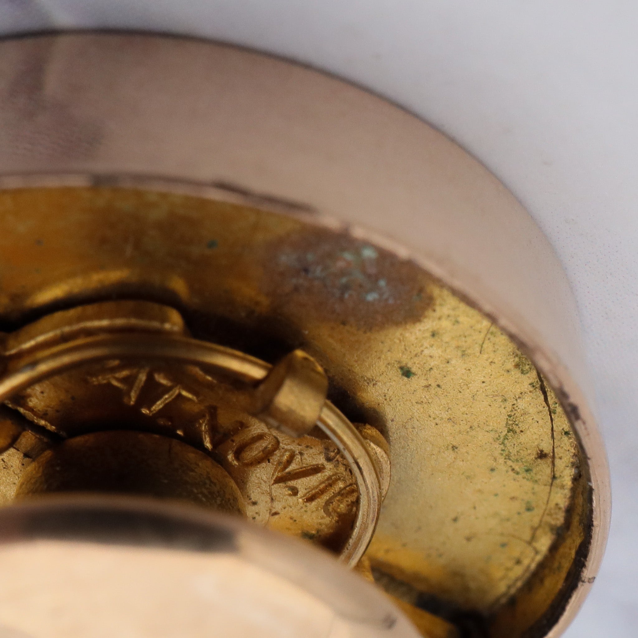 Antique late 1800’s gold-filled & mother of pearl monogrammed “K” cufflinks